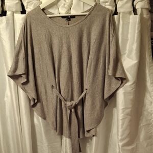 XXI TAN  Poncho Sweater with Tie SP